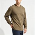 thumbnail image 5 of Mfakffe Mens Long Sleeve T Shirts Crew Neck Casual Basic Pullover Shirt Casual Basic Tee Soft Breathable Lightweight Tops, 5 of 5