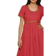 thumbnail image 5 of Moomaya Long Bollywood Designer Kurti WoMen's Solid Maxi Kurta Front Slit Tops, 5 of 6