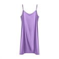 thumbnail image 4 of Blmnix Mumu Nightgown Nightgown for Women Bamboo Nightgowns Sleep Tanks Sleep Dress V-Neck Sleeveless Purple Sexy Nightgowns for Women,L, 4 of 5