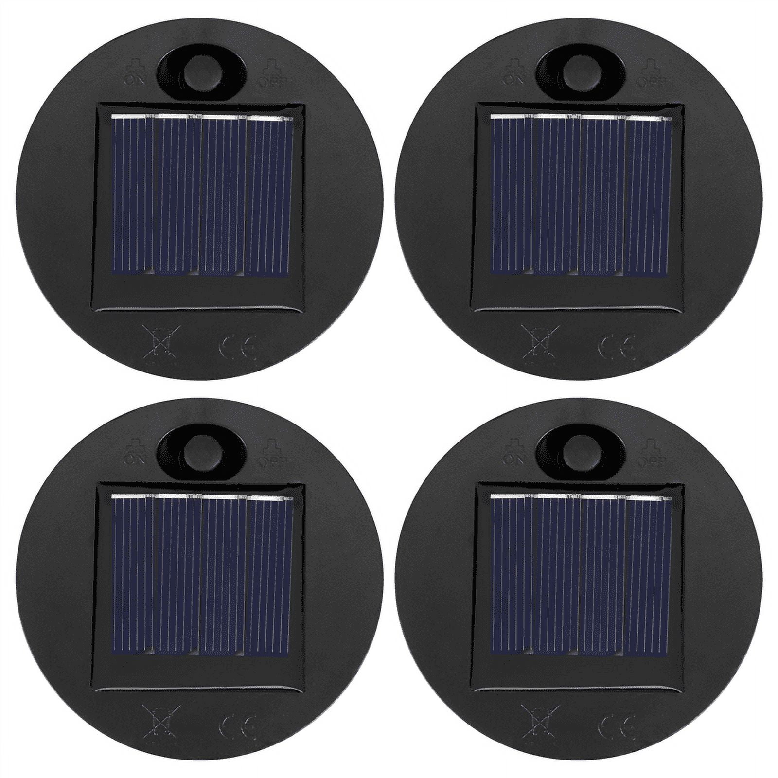 4 Pieces Replacement Solar Light Tops Outdoor Hanging Lantern Light Solar Light Parts Round Solar Lights Waterproof