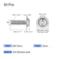 thumbnail image 2 of Uxcell M6 x 18mm 304 Stainless Steel Flanged Button Head Socket Cap Screws 50 Pack, 2 of 5