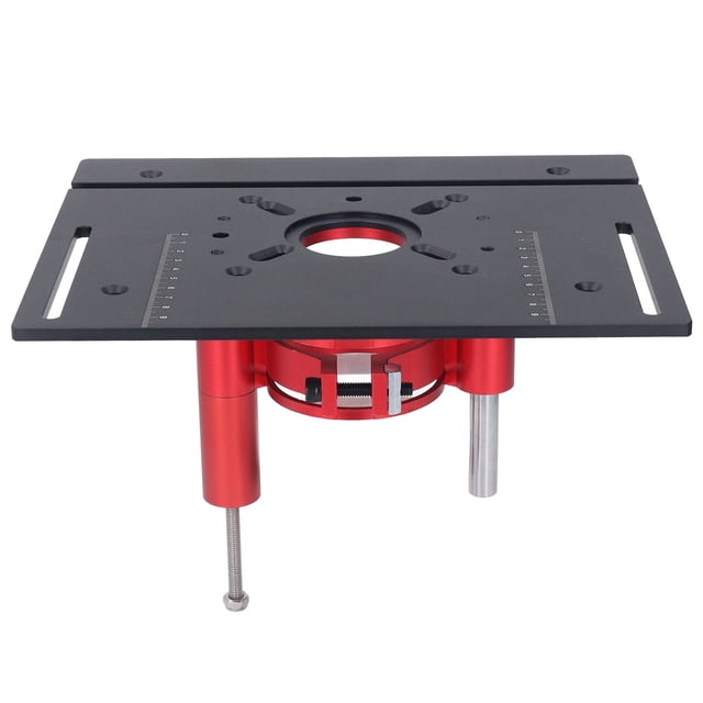 Router Lift Platform, Manual Lifting Router Lift System Kit Router Table Saw Insert Base Plate Saw Insert Base Plate for Router Plates and Lift Systems Black