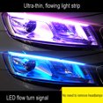 thumbnail image 2 of 1 pieza de luz LED de circulación diurna ultrafina para automóvil, tira de LED de tubo suave, guía de luz de agua de colores, tiras de luces para automóvil, tira de luces, 2 of 5