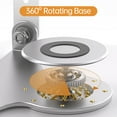 thumbnail image 2 of Desktop Book Stand for Reading with 360° Rotating Base Plywood Panel & Page Clips Foldable and Angle Adjustable for Cooking Book Holder Textbook Recipe Magazine Document Storybook Cookbook S, 2 of 5
