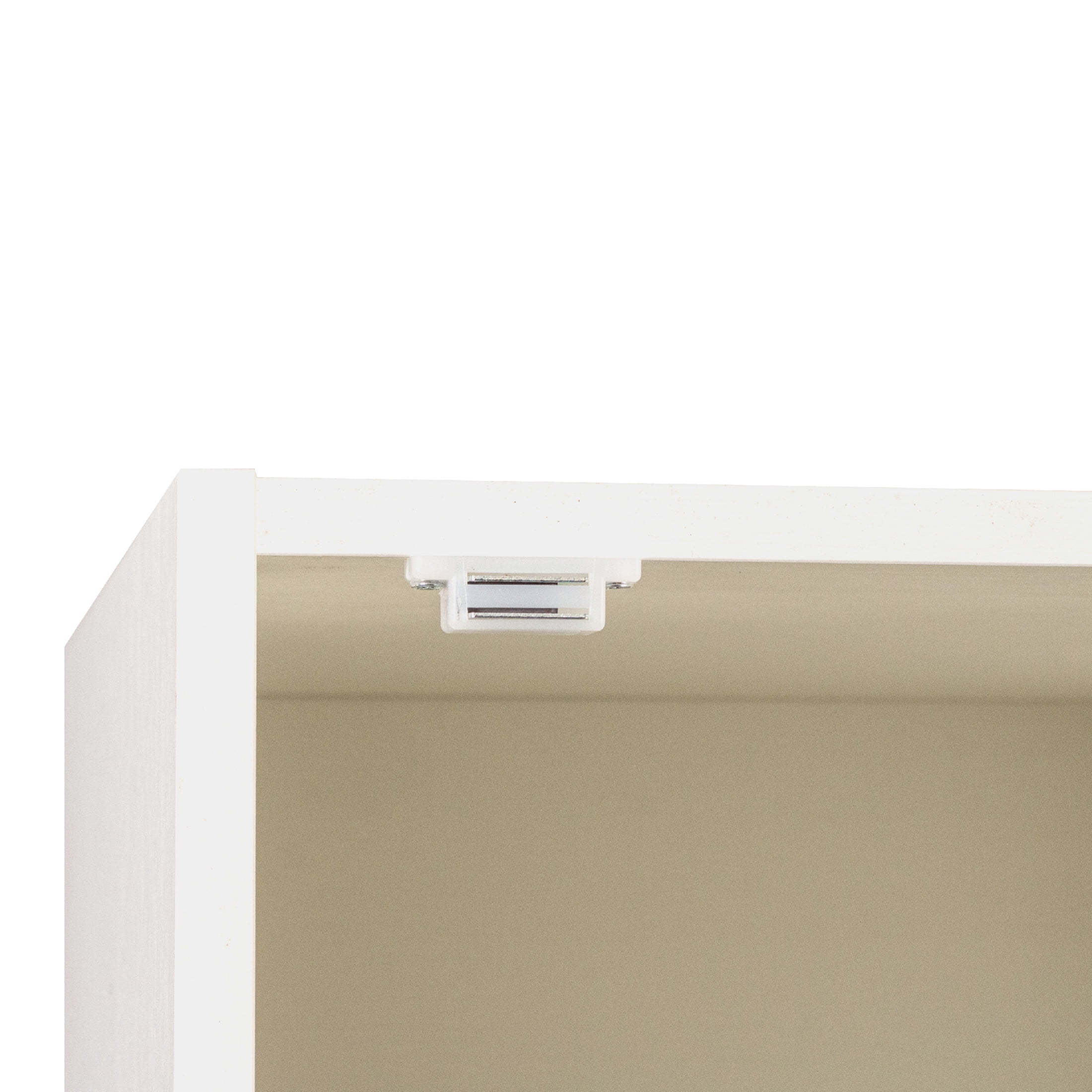 Noble House Endy Freestanding Kitchen Pantry Cabinet with Shelves & Side Racks, Buffet Cupboard Sideboard, White