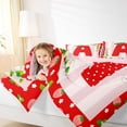 thumbnail image 4 of Manfei Polka Dots Letter A Bedding Comforter Set 2pcs for Girls, Kawaii Strawberry Twin Comforter Sets, Merry Christmas Bedding Set, Super Cozy Room Decor, 4 of 8
