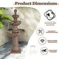 thumbnail image 2 of Haverchair Outdoor Pineapple Italian Water Fountain - 48.4" H Floor Bubbler Garden Waterfalls Fountain, 3 Tiered Cascading Freestanding Garden Fountain for Indoor, Yard, Lawn and Garden Décor, 2 of 8
