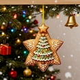 thumbnail image 2 of JeashCHAT Christmas Star Ornaments, Acrylic 2D Flat Christmas Tree Ornament, Christmas Tree Hanging Decorations Star Shaped Pendant for Car Backpack, Xmas Gifts, 2 of 9