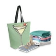 thumbnail image 2 of FORMRS Womens Canvas Tote Bag with Zipper Inner Pocket Shoulder Handbag, Lemon Juice, 2 of 7