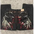thumbnail image 1 of Pantalones vaqueros holgados Retro de Hip-hop americano para mujer, pantalones de pierna ancha de cintura alta Y2K Harajuku, pantalones góticos de calle para hombre, nuevo, 2024, 1 of 5