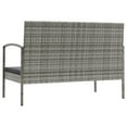 thumbnail image 3 of vidaXL 8 Piece Garden Lounge Set with Cushions Poly Rattan Grey, 3 of 5