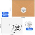 thumbnail image 2 of xianyou-34 PCS Baby Shower Thank You Cards With Envelopes 3.5”x5”, Blank Dark White Thank You Notes With Envelopes Set, Brown Paper Envelopes and Stickers Wedding Thank You Cards With Envelopes, 2 of 4