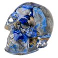 thumbnail image 2 of Gothic Halloween Crystal Skull Resin Statue, Colorful Clear Transparent Human Skull Head Sculpture, Spooky Mini Desktop Figurine Ornament for Home Office Table Shelf Bedroom Decor, 2 of 9
