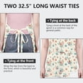 thumbnail image 6 of Pioneer Flower Floral Print Pattern Apron for Women and Men, Cotton Linen Waterproof with Pockets, Adjustable, 33x27 Inch for Kitchen, Gardening, BBQ, Salon, 6 of 6
