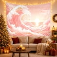 thumbnail image 3 of Ocean Waves Wave with Dominates Side Curling Foam, Mystical Fantasy for Space Lovers, Galaxy Room Decor, Housewarming Gift, Tapestry Wall Hanging for Bedroom and Dorm, 3 of 7