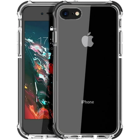 iPhone 8 Plus Case,iPhone 8 Plus Clear Case, Borz Crystal Transparent Clear Flexible Shock-Absorption Bumper Soft Gel TPU Cover For iPhone 7/8 Plus 5.5 Inch -Clear