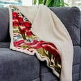 thumbnail image 5 of OVENTE Sherpa Throw Blanket for Winter, 60” x 50” Reversible Soft Plush and Thick Warm Blanket, Machine Washable, Ideal Gift for Holidays, Red BLN4688, 5 of 8