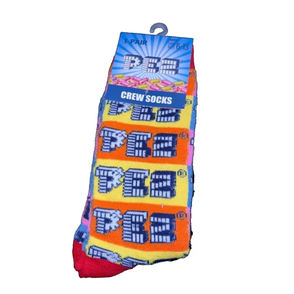 Pez Crew Socks Multicolor Pez Pattern Socks