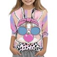 thumbnail image 1 of Lovzfmll Haut à Manches 3/4 Imprimé Mode pour Garçons et Filles, Col Rond Décontracté Tee pour Petites Filles 160, 1 of 5