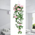 thumbnail image 4 of Fiudx Ofertas relámpago Guirnalda de flores de 3,11 pies con guirnalda de flores falsas, enredaderas florales para decoración de caminos de mesa de bodas, fiestas en el hogar, enredaderas de flores a, 4 of 6