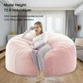 thumbnail image 4 of Pixafog 5ft Bean Bag Chair with Filler for Adults,High Rebound Memory Foam Bean Bag Couch,Removable and Washable Flannel Cover, 4 of 9