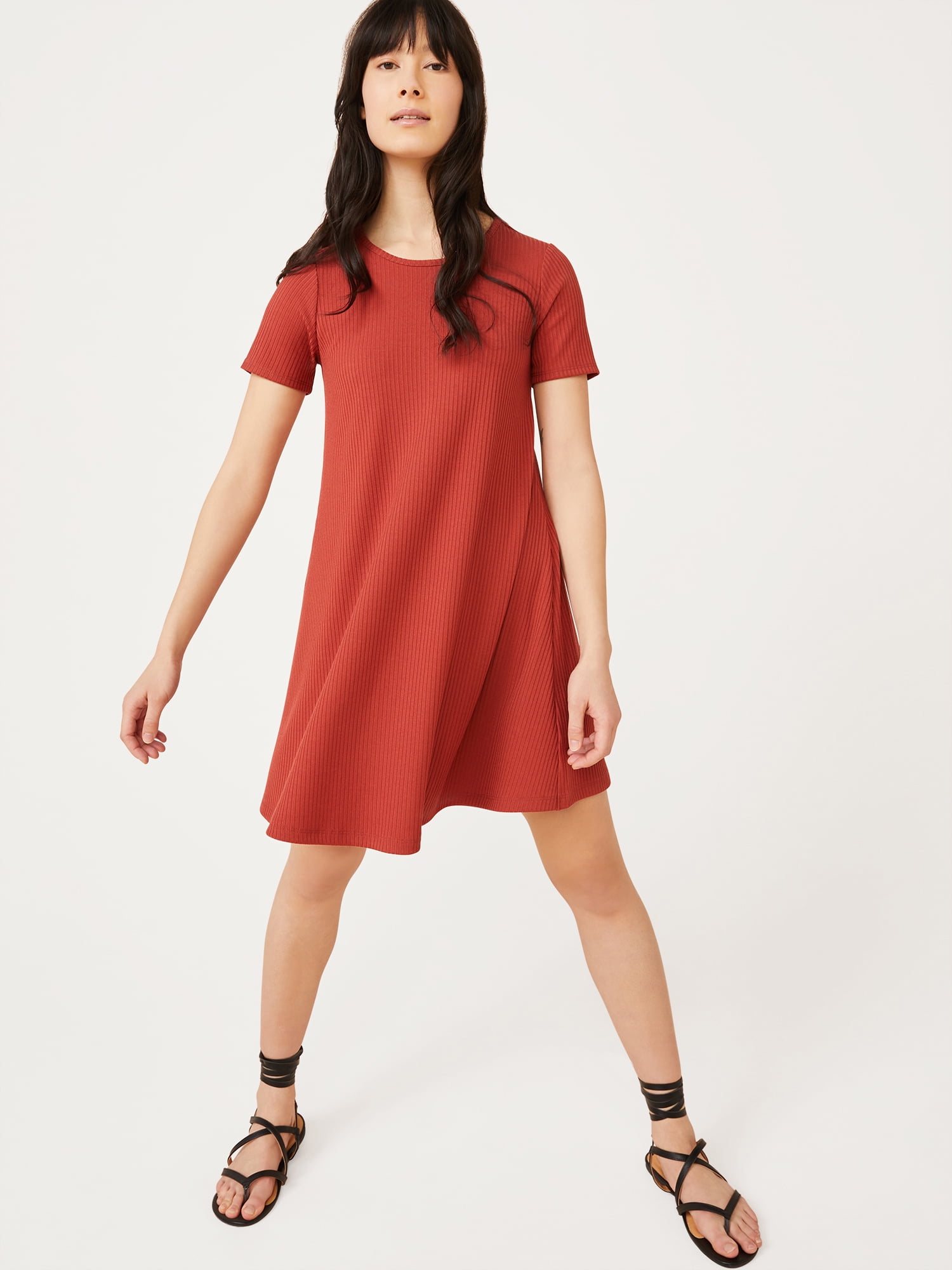 Short Sleeve Swing Dress - Walmart 