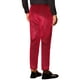 thumbnail image 3 of Pantalones de terciopelo brillante INSPIRE CHIC para hombre con cremallera y botón, pantalones rectos de terciopelo brillante 28 Rojo, 3 of 5