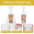 thumbnail image 3 of 140Pcs Flat Bottom Cellophane Bags, 5.9x9x2.4" Clear Goodie Baggies with Twist Ties for Party Favor Packaging, Cookie, Popcorn, Candy, Mug Wrapping, 3 of 7