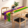 thumbnail image 2 of Rdsfhsp Mardi Gras Table Runner New Orleans Brazil Carnival Masquerade Party Decoration Holiday Kitchen Dining Room Home Decor 13" x 72", 2 of 5