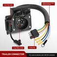 thumbnail image 2 of Nilight Dual Output 4 Way Flat Vehicle Side to 7 Way RV Blade Wiring Adapter 4 Pin Flat to 7 Pin Round Blade and 4 Way Trailer Wiring Harness Adapter w/Mounting Bracket for Truck RV, 2 Year Warranty, 2 of 9