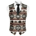 thumbnail image 5 of Yuyamidu Aztec Tribal Men's Casual Business Vests Lightweight Waistcoat with Adjustable Back Strap Slim Fit Suit Vest for Men Size 2XL, 5 of 7