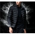 thumbnail image 3 of CHEEREAM Mens Lightweight Puffer Jackets Warm Puffy Winter Down Jacket Windproof Water Repellent Quilted Coat with Zippered Pockets Black M, 3 of 4