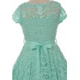 thumbnail image 4 of Lovely Floral Lace Rhinestones Skater Party Easter Flower Girl Dress for Little Girl Mint 2 JK19.88S BNY Corner, 4 of 5