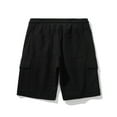 thumbnail image 4 of Huesdet Men's Casual Cargo Jogger Shorts Drawstring Elastic Waist Summer Beach Shorts Athletic Stretch Short with Pockets(Black,XL), 4 of 7