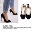 thumbnail image 3 of Zapatos de Tacón de Bloque para Mujer, Zapatos de Tacón Clásico Con Punta Redonda y Correa de Tobillo para Bodas y Fiestas, 3 of 7