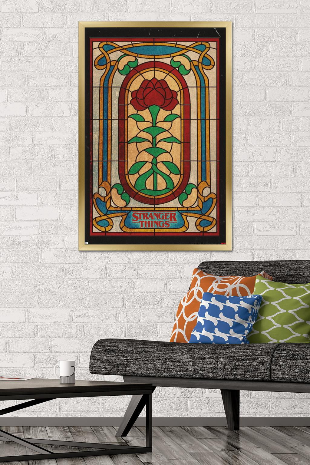 Netflix Stranger Things: Season 4 - Stained Glass Wall Poster, 22.375" x 34" Framed
