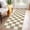 Beige, variant on Rugs for Living Room 10x13 Washable Rugs Modern Checkered Foldable Thin Door Mats Non Slip Low Pile Carpet for Bedroom, Bedside, Kids Room, Office, Dining Room, Black and White