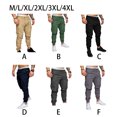 thumbnail image 3 of Pantalones joggers Greeniant para hombre con bolsillo en la cintura ajustables elásticos informales playa Negro 3XL, 3 of 6