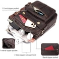 thumbnail image 4 of Bolso Mensajero de Cuero para Hombre, Bolso Cruzado con Correas Ajustables para Trabajo y Negocios, 4 of 10