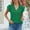 Green, variant on Deal of the Week Ofreoo Women's Tops Loose And Comfortable Leisure Short Sleeve Fashion Tops V-neck Fold T-shirt