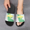 thumbnail image 6 of GZHJMY Stylish Slides for Women Men, Cute Dinosaur Swimming in The Sea Soft Flexible Slip-on Sandals Slippers, 6 of 7