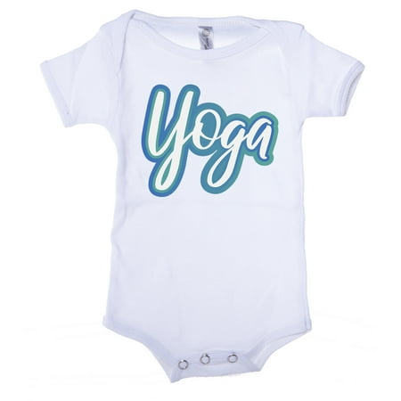 

Yoga baby one-piece bodysuit Newborn Jumper Baby Yoga Romper - White CA165Yoga S8 3-6