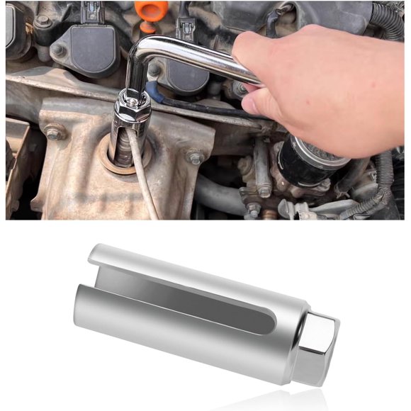 Prise de Capteur à Oxygène - Outil de Retrait de Capteur O2 Hexagonal de 7/8 Pouce avec Fente de 8mm - Outils Professionnels pour Voiture Prise de Capteur O2 pour la Plupart des Voitures Camions Suv