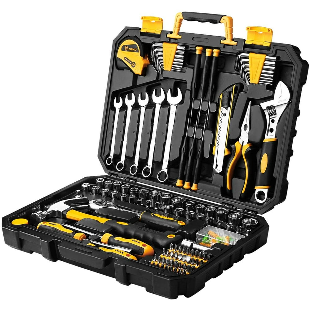 DEKOPRO 158 Piece Tool SetGeneral Household Hand Tool Kit,Auto Repair