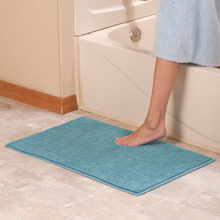 Soft Microfiber Non-slip Rubber Bath Mat Rug. Bathroom Mat. 34x21 –  Trenton Gifts