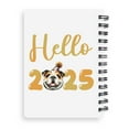 thumbnail image 2 of Hello 2025 Bulldog Celebrates Happy New Year Firework Balloon Spiral Bound Journal Dog Lover Gifts Idea 5x7in Spiral Notebook - 02024, 2 of 5