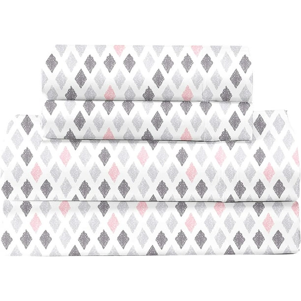 Feather & Stitch Softest 100 Cotton Sheets, King Size Sheet Sets, 4 PC