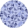 thumbnail image 1 of Ahgly Company Indoor Round Patterned Heavenly Blue Area Rugs, 7' Round, 1 of 6