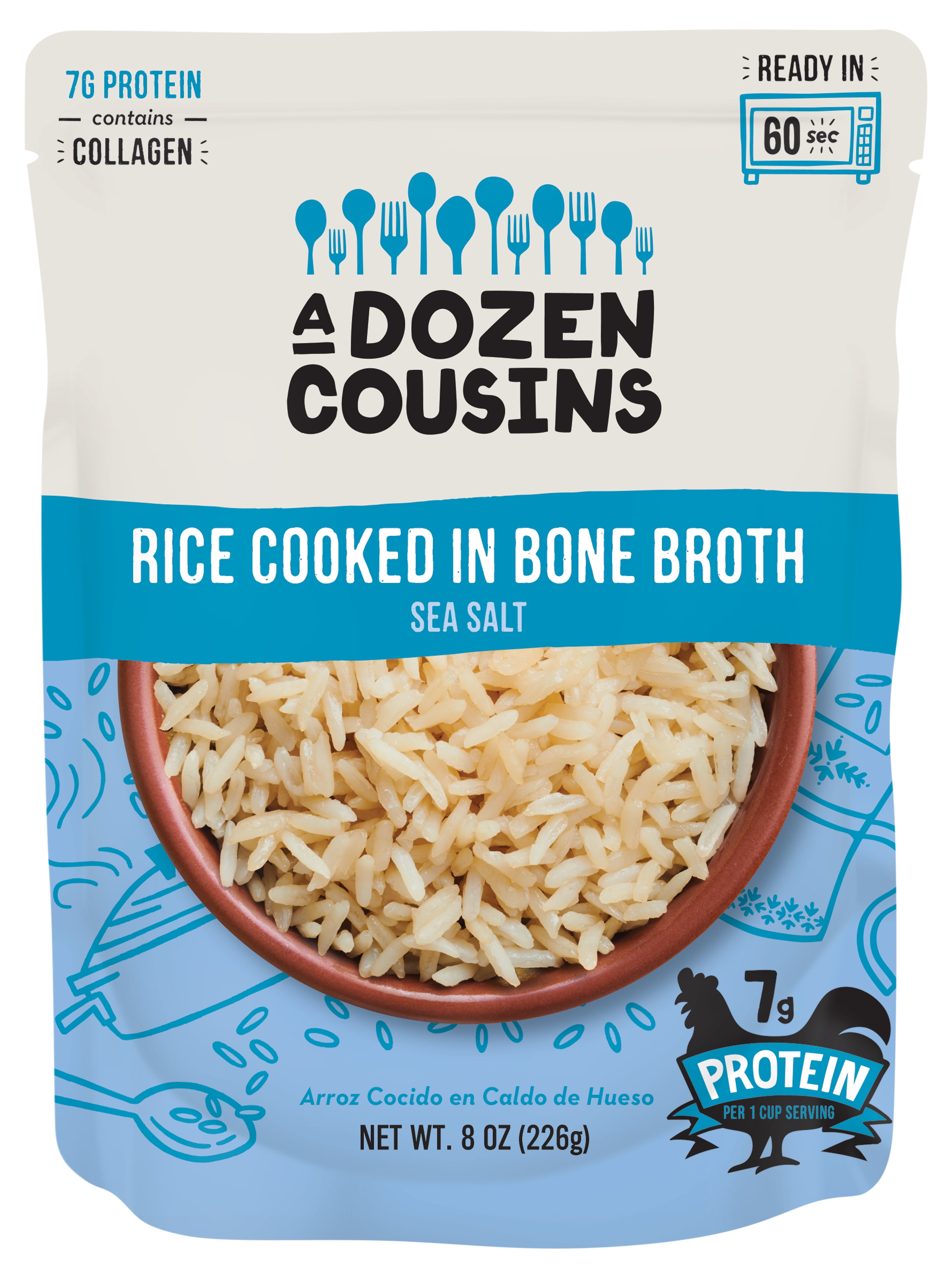 A Dozen Cousins RTE Rice Cooked in Bone Broth Sea Salt 8 oz