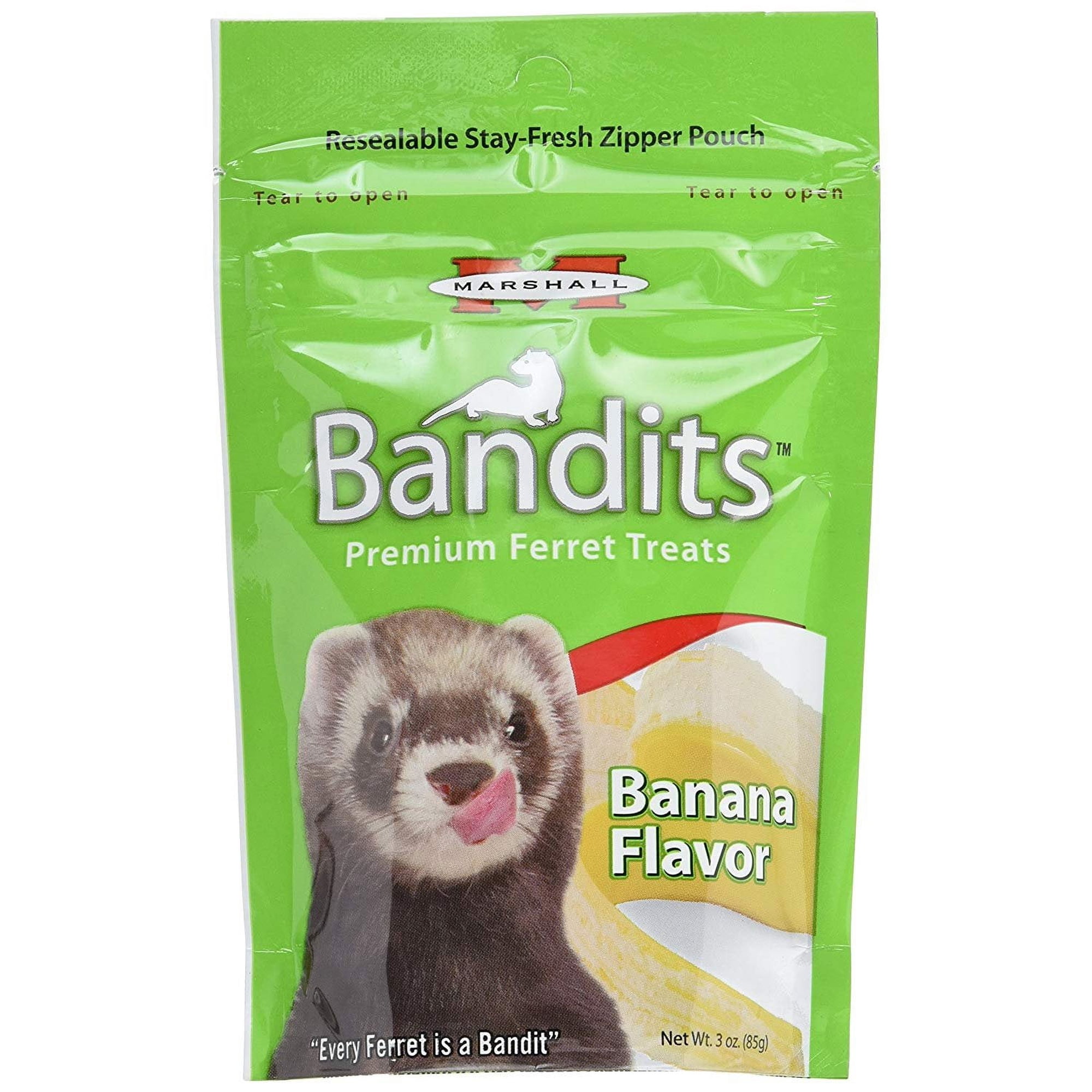 Marshall Bandits Ferret Treats, Banana Flavor 3 oz.